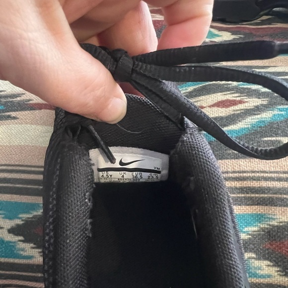 Nike Kids Black Sneakers with Neon Yellow Swoosh - Picture 4 of 4